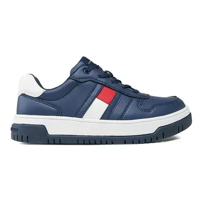 Tommy Hilfiger FLAG LOW CUT LACE-UP SNEA Modrá