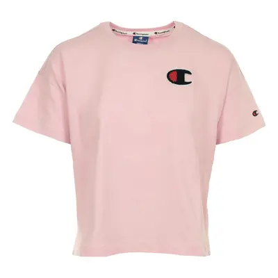 Champion Crewneck T-shirt Cropped Růžová