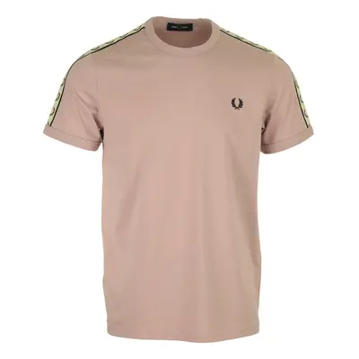 Fred Perry Contrast Taped Ringer Růžová