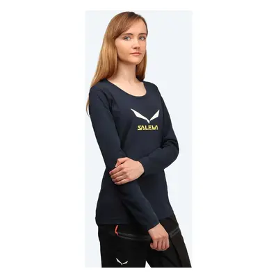 Salewa Solidlogo CO W L/S Tee 25280-3991 Modrá