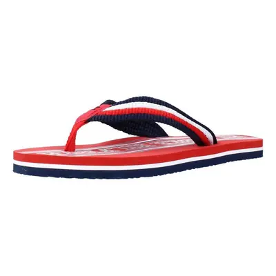 Tommy Hilfiger LOGO PRINT FLIP FLOP Červená