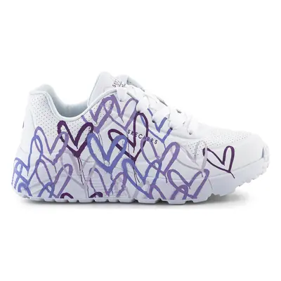 Skechers JGoldcrown: Uno Lite - Spread the Love 314064L-WLPR Bílá