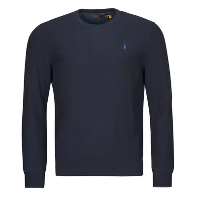 Polo Ralph Lauren PULL COL ROND EN COTON TEXTURE Tmavě modrá