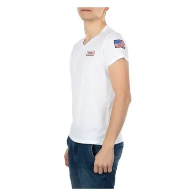 Nasa BASIC FLAG V NECK Bílá