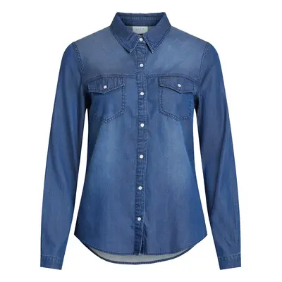 Vila VIBISTA DENIM SHIRT 14033008 Modrá