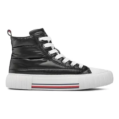 Tommy Hilfiger HIGH TOP LACEUP SNEAKER Černá