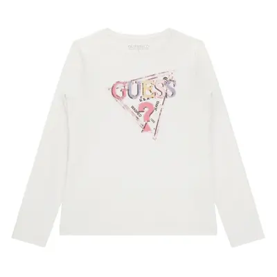 Guess LS T SHIRT Bílá