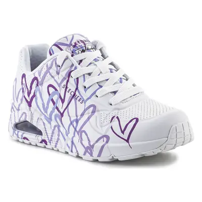 Skechers JGoldcrown Uno Lite - Spread the Love 155507-WLPR Bílá