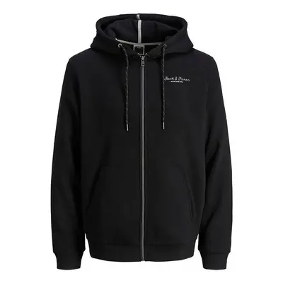 Jack & Jones JCOTHROW SWEAT ZIP SHERPA Černá