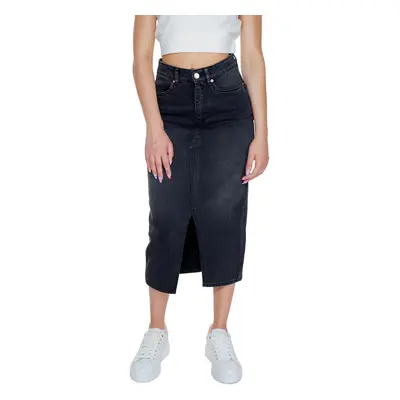 Vero Moda VMVERI HR CALF DENIM SKIRT GA MIX NOOS 10295731 Černá