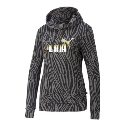 Puma ESS TIGER AOP HOODIE Šedá