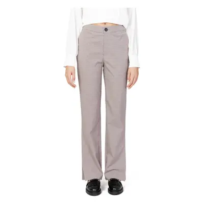 Only ONLJOSS HW FLARED SLIT CHECK PANT TLR RP 15306260 Béžová