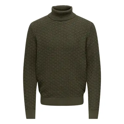 Only & Sons ONSKAY REG ROLL NECK KNIT 22023177 Hnědá