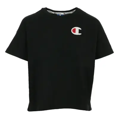 Champion Crewneck T-shirt Cropped Černá