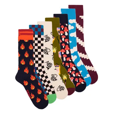 Happy socks WILD WEEK SOCKS X7 ruznobarevne