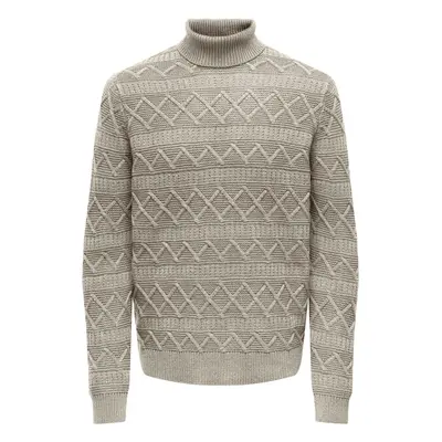 Only & Sons ONSWADE REG 5 STRUC ROLL NECK KNIT 22027158 Béžová