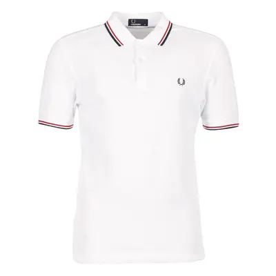 Fred Perry SLIM FIT TWIN TIPPED Bílá