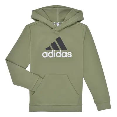 adidas Essentials Two-Colored Big Logo Cotton Hoodie Zelená