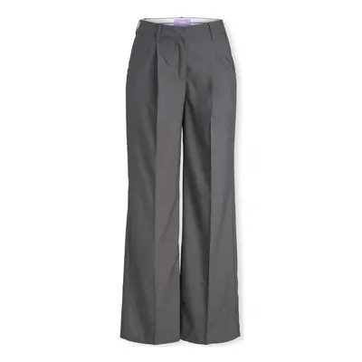 Jjxx Noos Ellis Wide Trousers - Dark Grey Melange Šedá