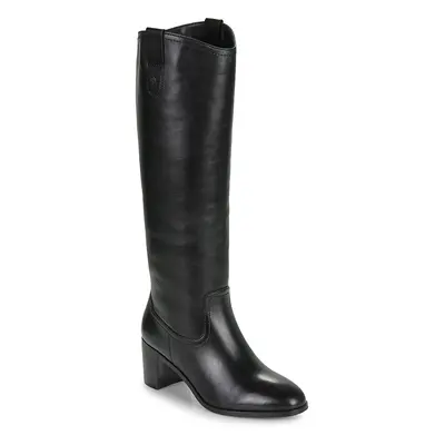 Lauren Ralph Lauren CARLA-BOOTS-TALL BOOT Černá