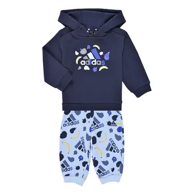 adidas Essentials Allover Print Jogger Set Tmavě modrá