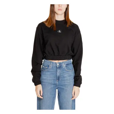 Calvin Klein Jeans WOVEN LABEL CREW NECK J20J223535 Černá