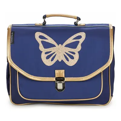 CARAMEL & CIE CARTABLE 38 CM PAPILLON BLEU Modrá