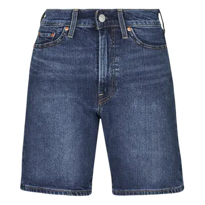 Levis RIBCAGE BERMUDA SHORT Modrá