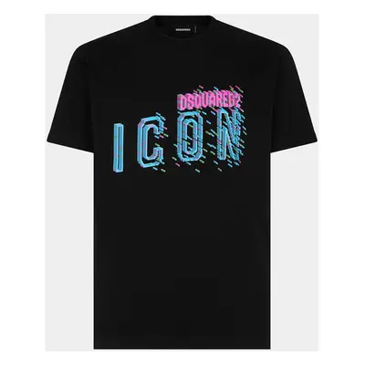 Dsquared T-Shirt Pixeled Icon Cool Fit Tee noir Černá