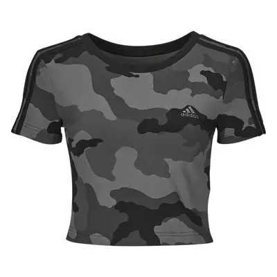 adidas Essentials 3-Stripes Camo Print Baby T-Shirt Černá