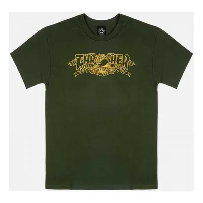 Thrasher T-shirt mag banner Zelená