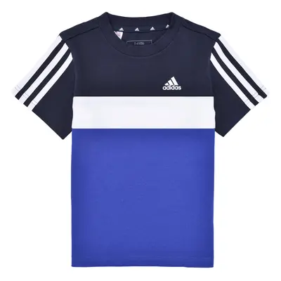 adidas Tiberio 3-Stripes Colorblock Cotton T-Shirt Tmavě modrá