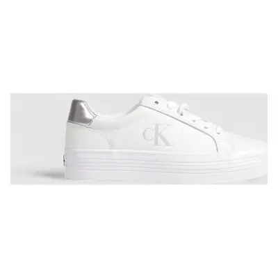 Calvin Klein Jeans BOLD VULC FLATF LACE YW0YW01688 Stříbrná