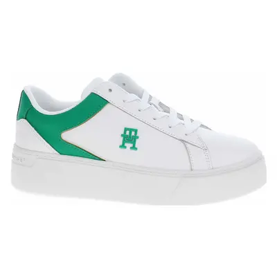 Tommy Hilfiger Dámská obuv FW0FW07910 0K4 white-olympic green Bílá