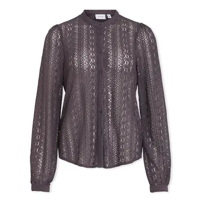 Vila Noos Chikka Lace Shirt L/S - Plum Perfect Fialová