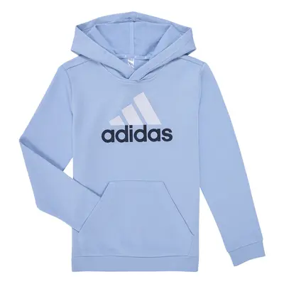 adidas Essentials Two-Colored Big Logo Cotton Hoodie Modrá