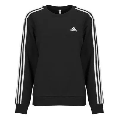 adidas Essentials 3-Stripes Fleece Sweatshirt Černá