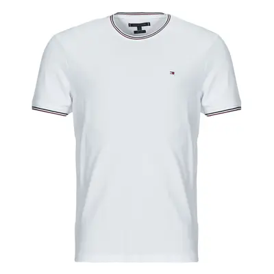 Tommy Hilfiger RWB TIPPED COLLAR TEE Bílá