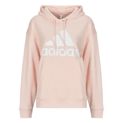 adidas Essentials Big Logo Oversized French Terry Hoodie Růžová