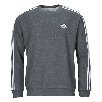 adidas Essentials Fleece 3-Stripes Sweatshirt Šedá