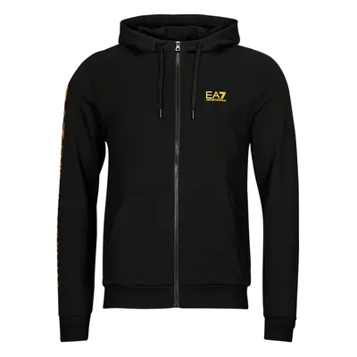 Emporio Armani EA7 TRAIN LOGO SERIES FZ HOODIE Černá