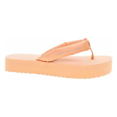 Calvin Klein Jeans Plážové pantofle YW0YW01400 TNB Peach Dream Oranžová