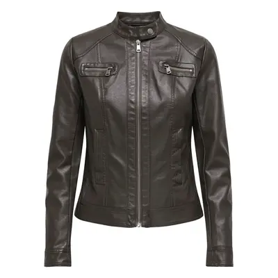 Only Onlbandit Faux Leather Biker Noos 15081400 Hnědá