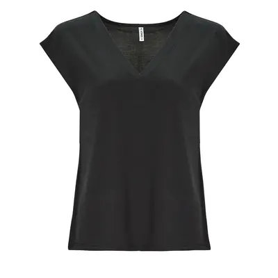 Only ONLFREE S/S MODAL V-NECK TOP JRS Černá