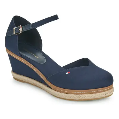 Tommy Hilfiger BASIC CLOSED TOE MID WEDGE Tmavě modrá