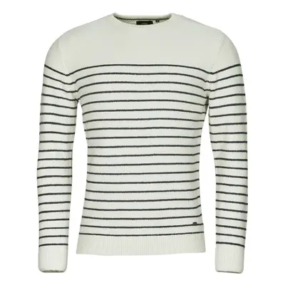 Petrol Industries MEN KNITWEAR ROUND NECK BASIC Bílá