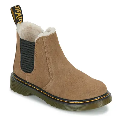 Dr. Martens Leonore J Dark Khaki Bronx Suede Béžová