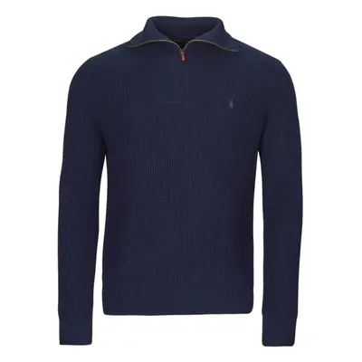 Polo Ralph Lauren PULL 1/2 ZIP EN LAINE MELANGE Tmavě modrá