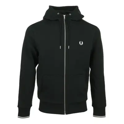 Fred Perry Hooded Zip through Sweatshirt Černá