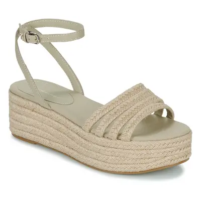 Tommy Hilfiger ESSENTIAL BASIC FLATFORM SANDAL Béžová